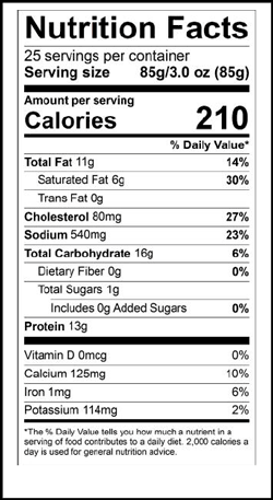 HOLIDAY FOODS™ Shrimp Empanada Nutritional Information